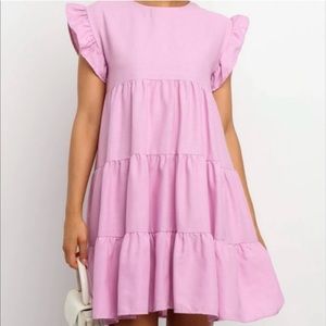 NWT Lilac Petal & Pup Ruffle Dress